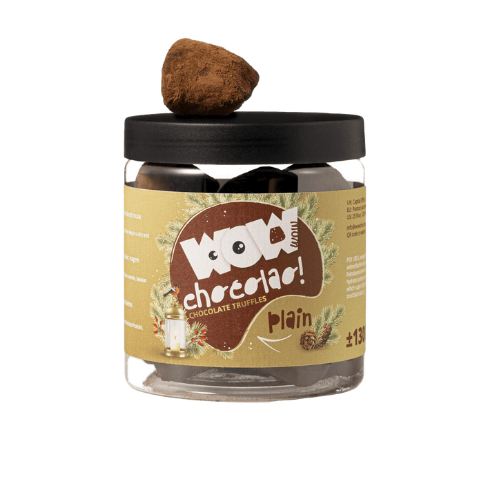 Plain Chocolate Truffles - Christmas Edition -  Gifting jar 130g