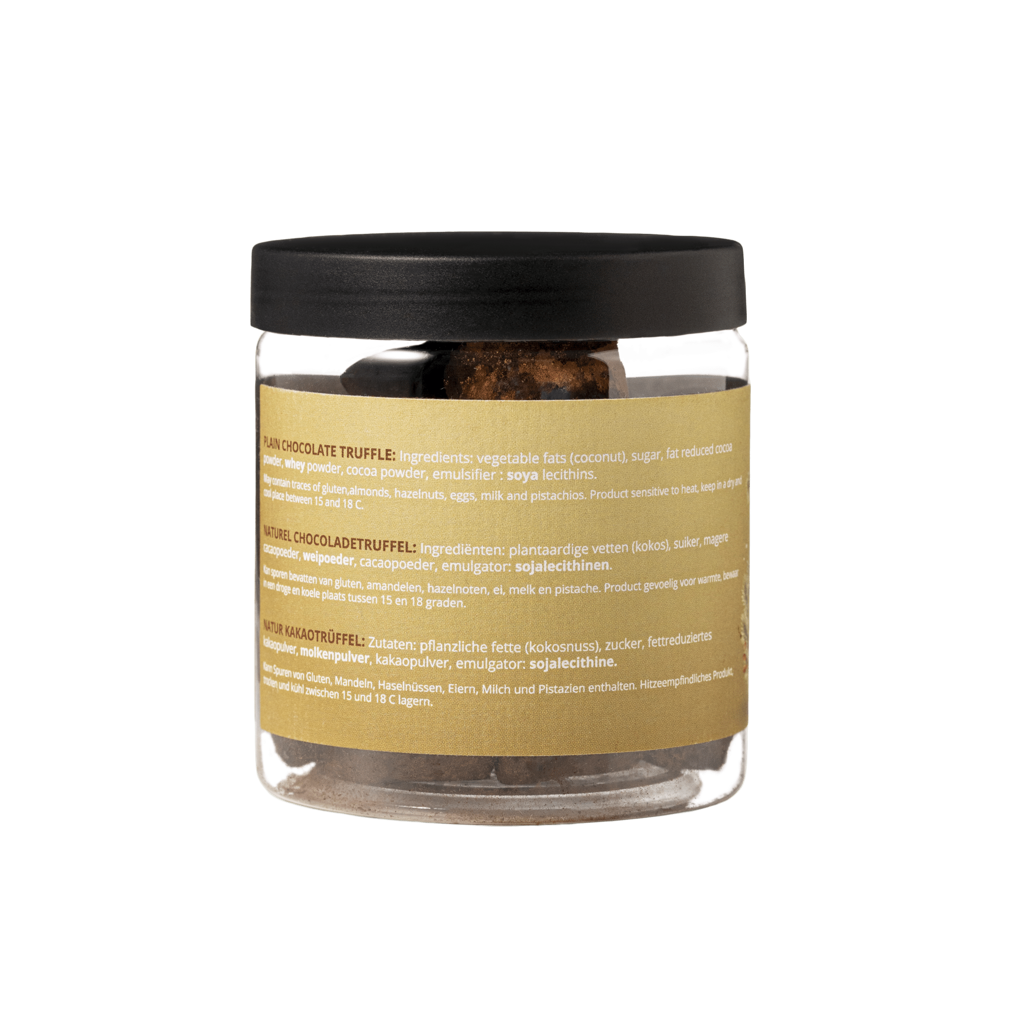 Plain Chocolate Truffles - Christmas Edition -  Gifting jar 130g
