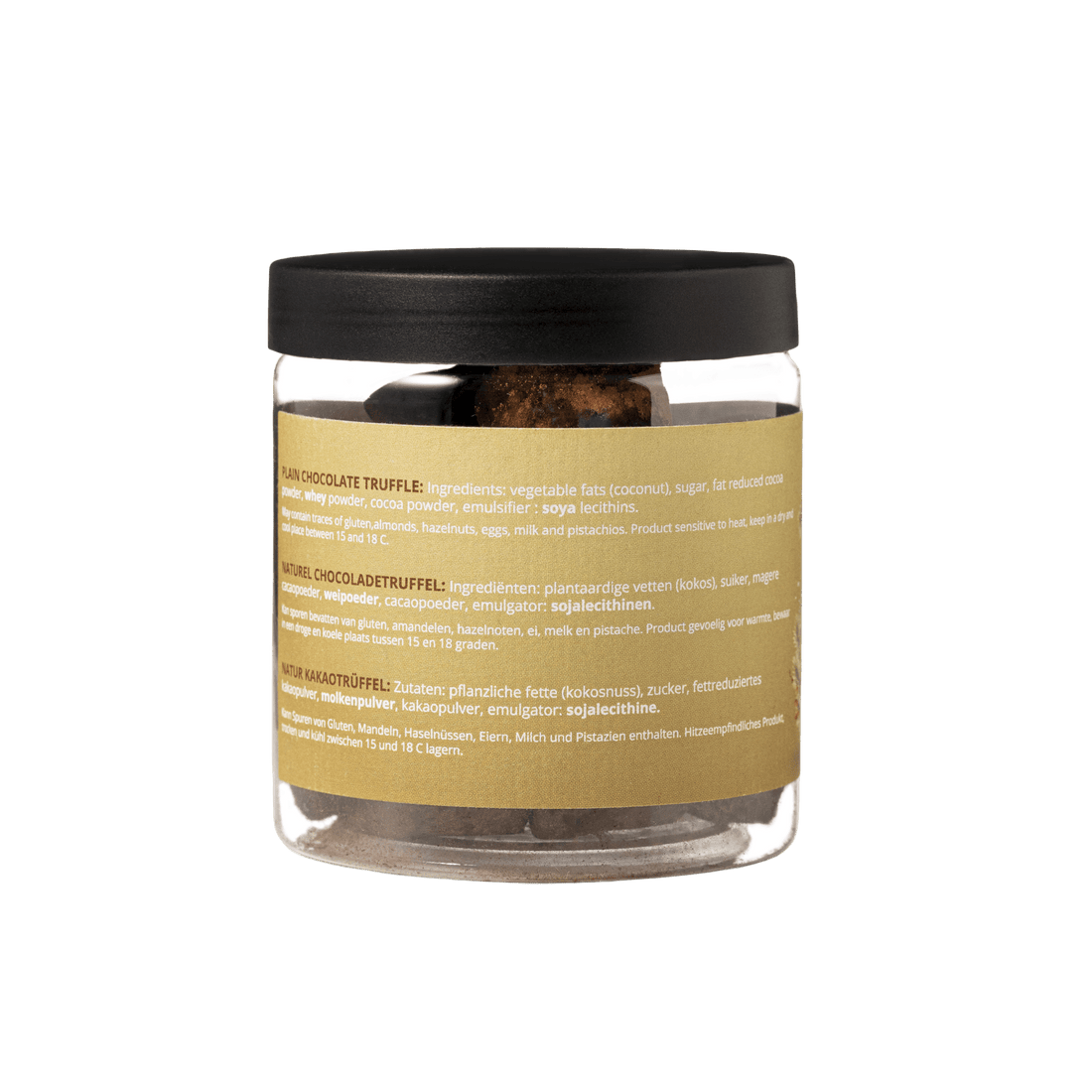 Plain Chocolate Truffles - Christmas Edition -  Gifting jar 130g