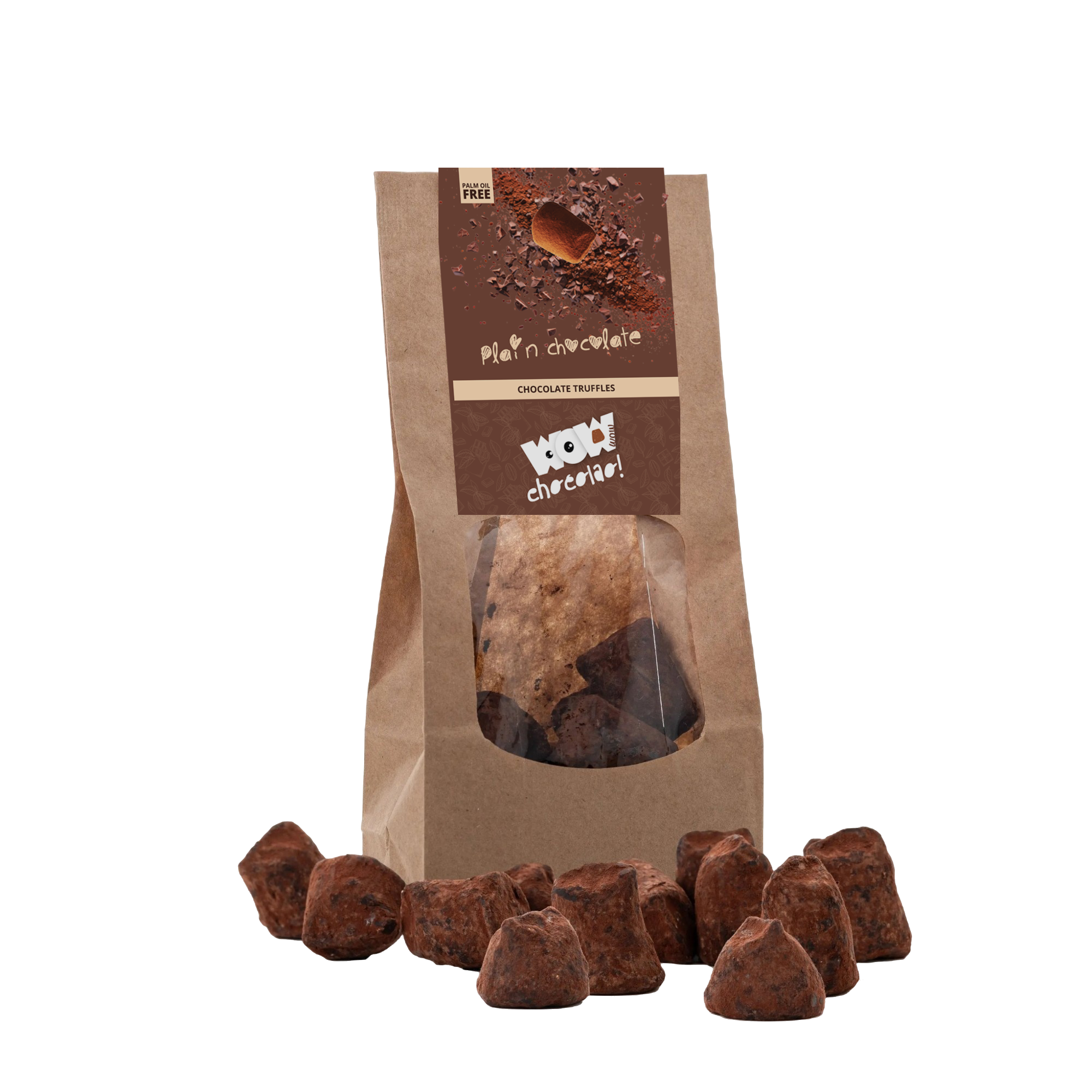 Plain Chocolate Truffles - Biodegradable bag 130g - Goat Corp