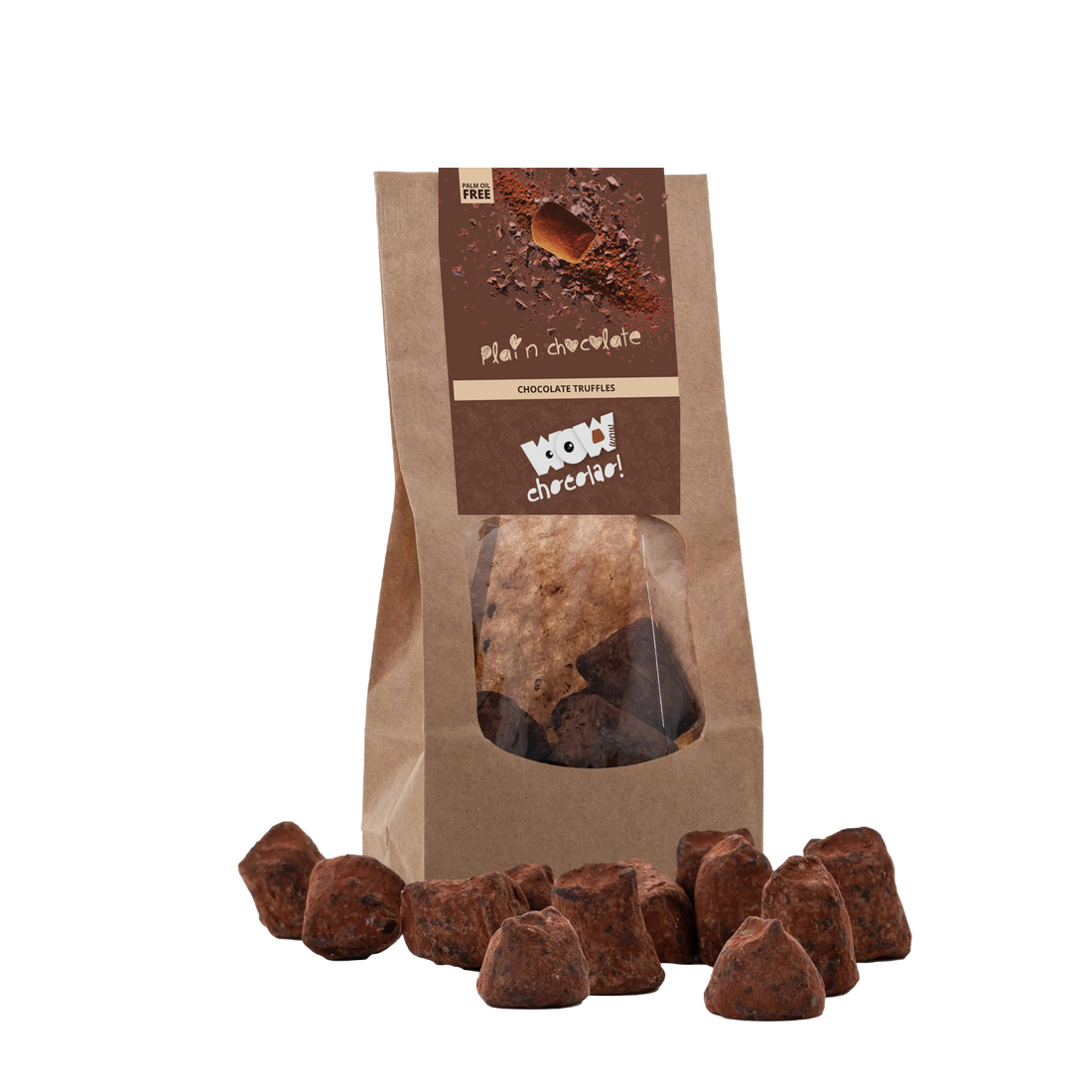 Plain Chocolate Truffles - Biodegradable bag 130g - Goat Corp