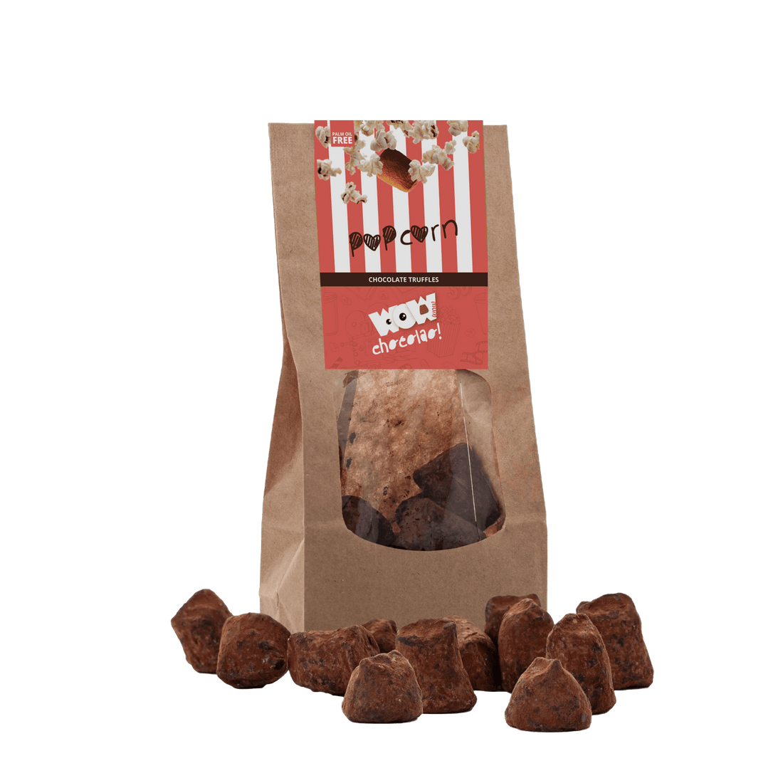 Popcorn Chocolate Truffles - Biodegradable bag 130g