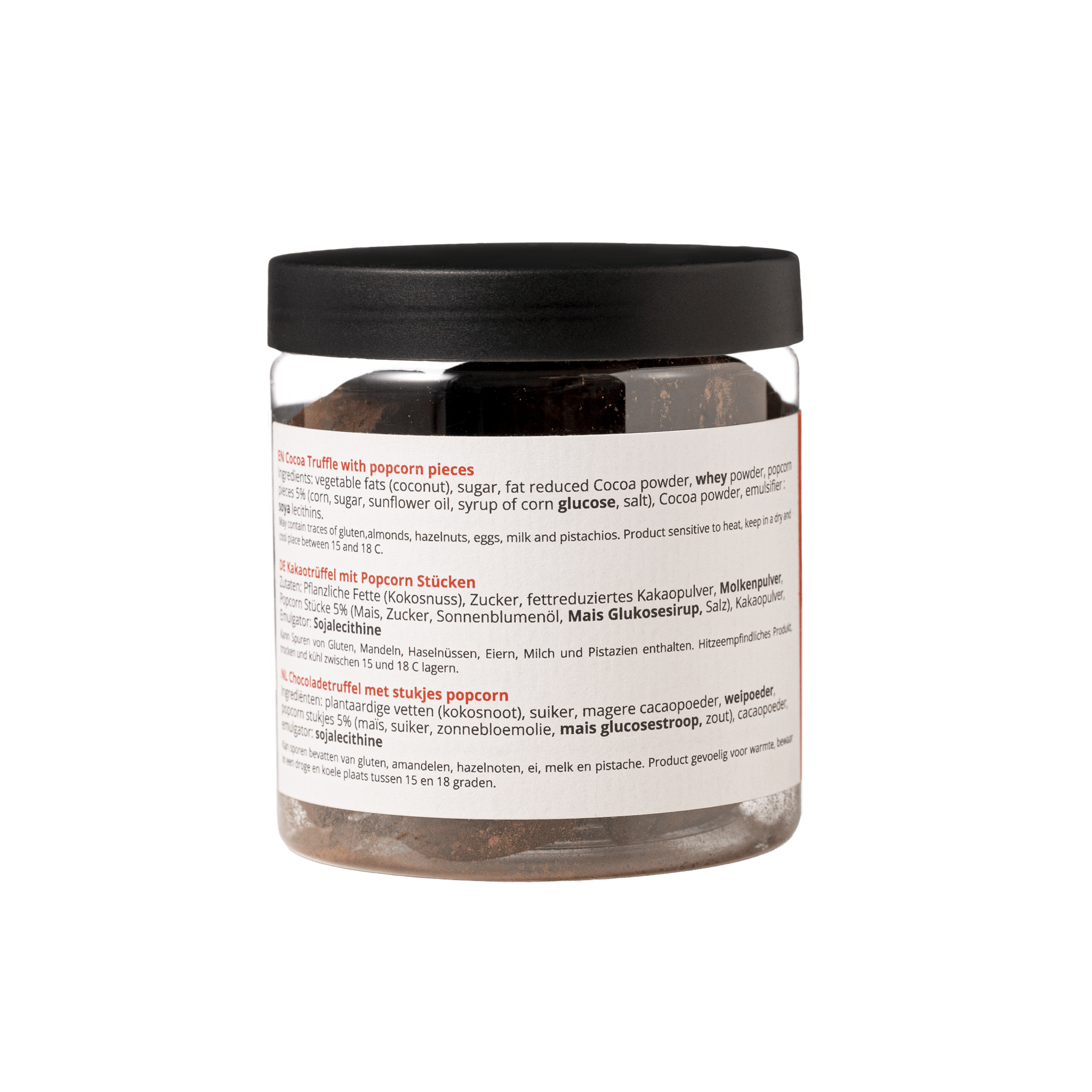 Popcorn Chocolate Truffles Gift Jar 130g | Crunchy Gourmet Chocolate