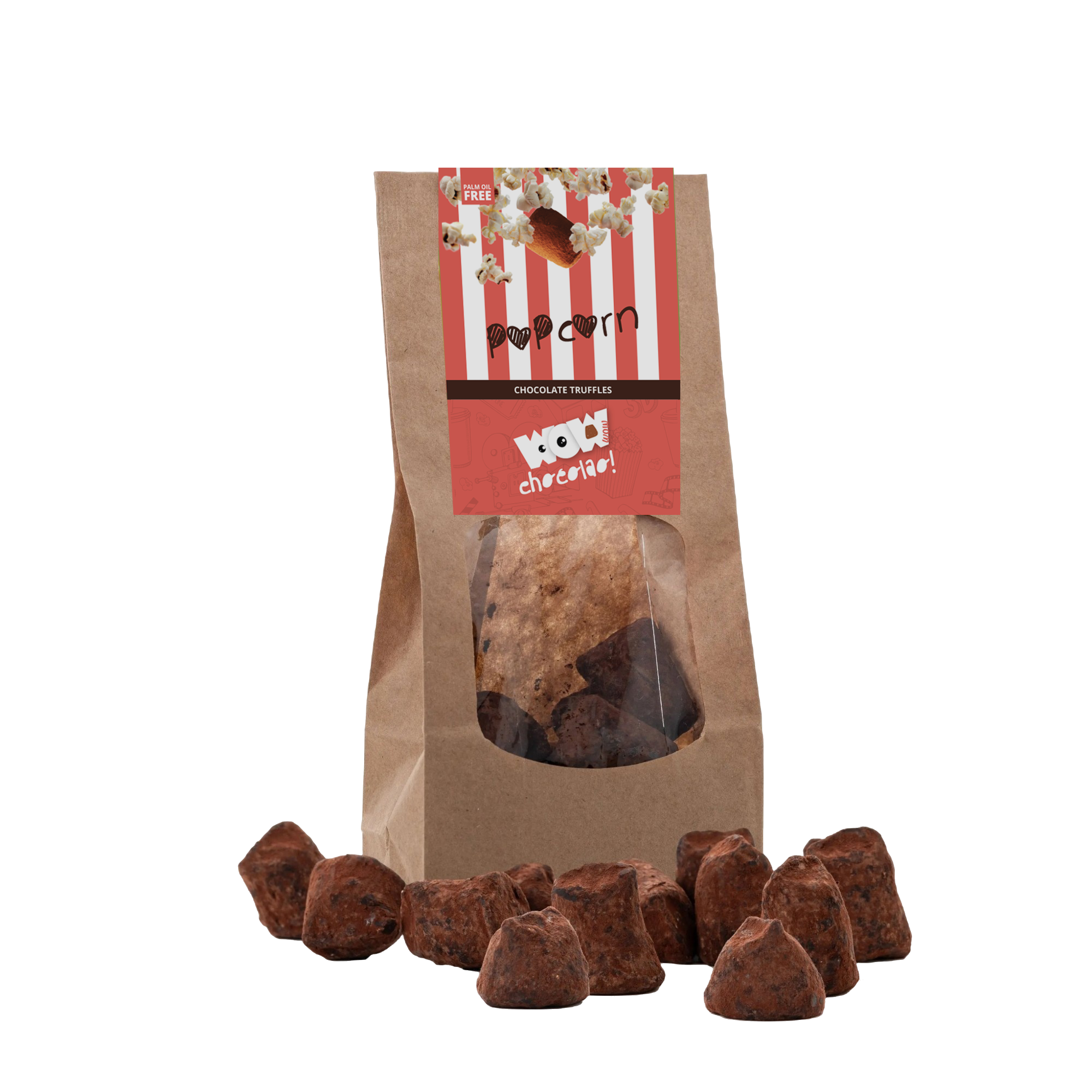 Popcorn Chocolate Truffles - Biodegradable bag 130g - Goat Corp