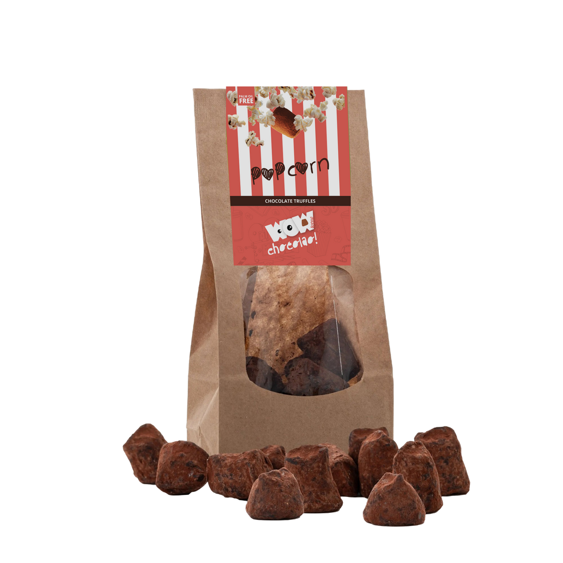 Popcorn Chocolate Truffles - Biodegradable bag 130g - Goat Corp