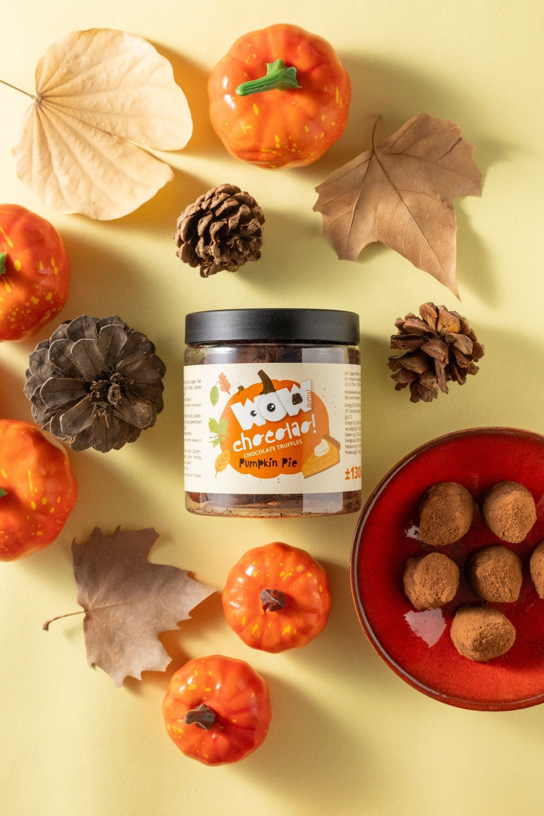 Pumpkin Pie Chocolate Truffles Gift Jar 130g | Autumn Dessert Chocolate