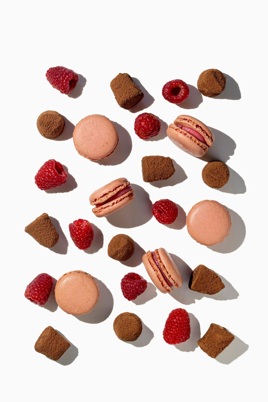 Raspberry Macaron chocolate truffles - bulk