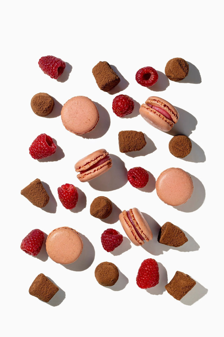 Raspberry Macaron chocolate truffles - bulk