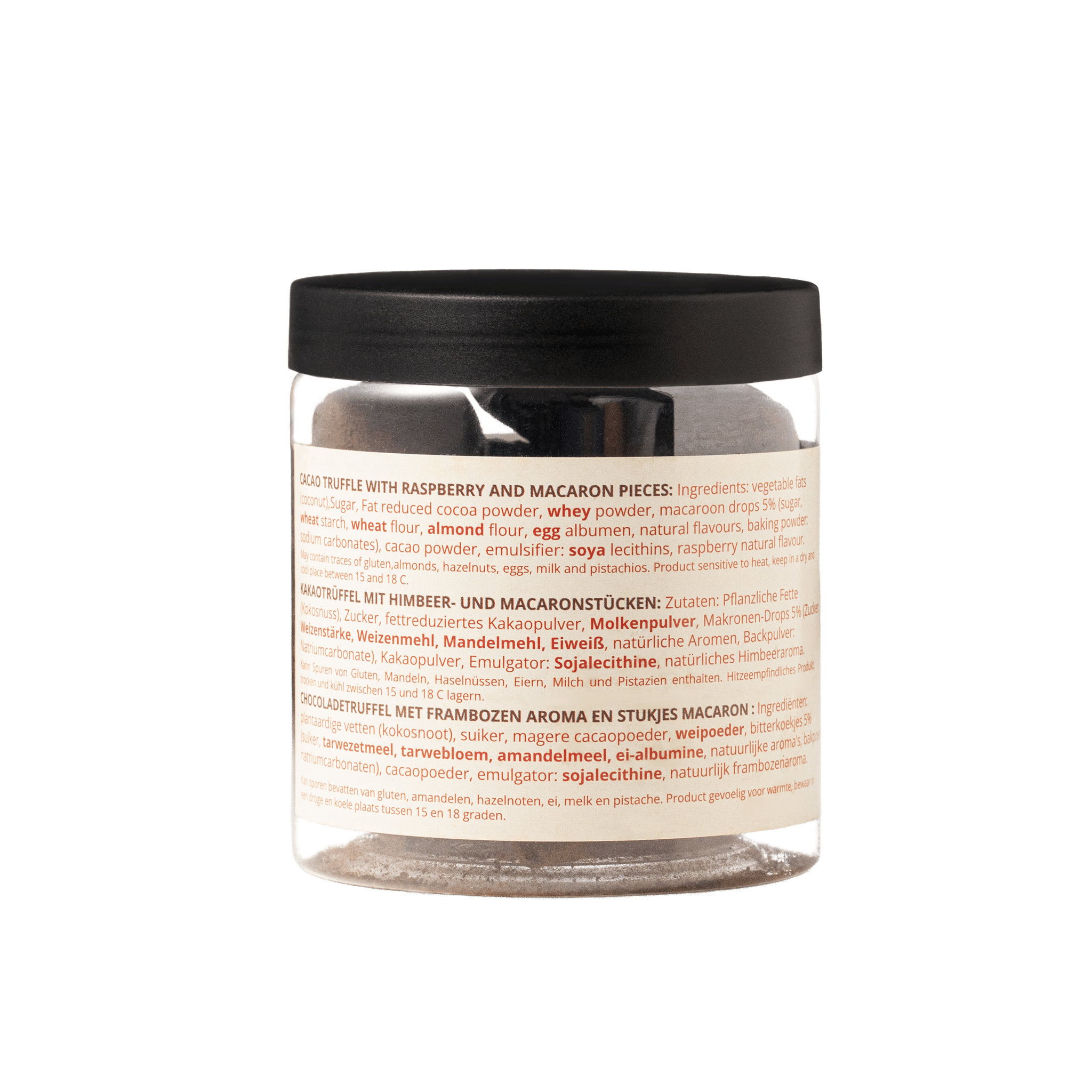 Raspberry Macaron Chocolate Truffles Gift Jar 130g | Fruity Luxury Chocolate