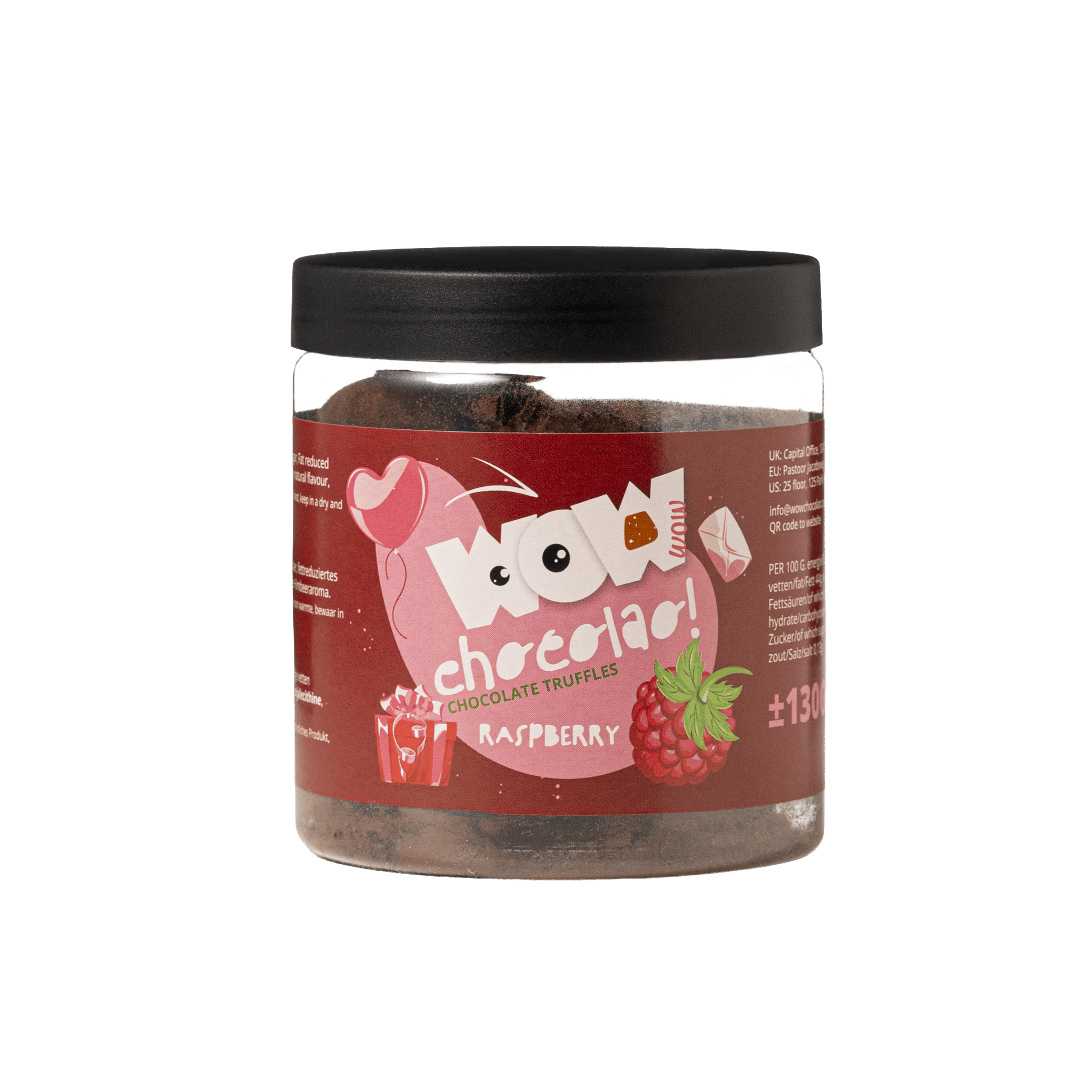 Raspberry Valentine Chocolate Truffles - Gifting jar 130g