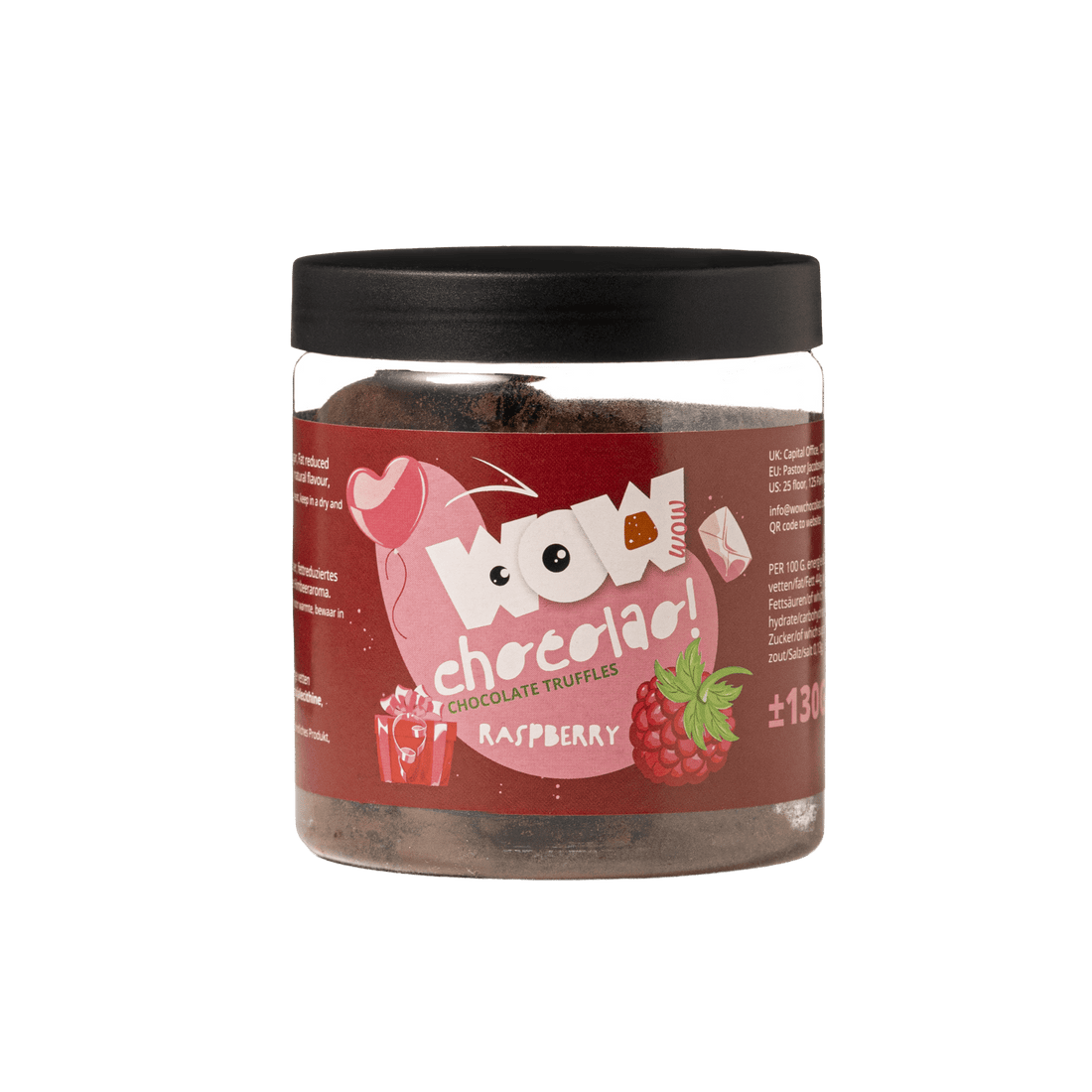 Raspberry Valentine Chocolate Truffles - Gifting jar 130g