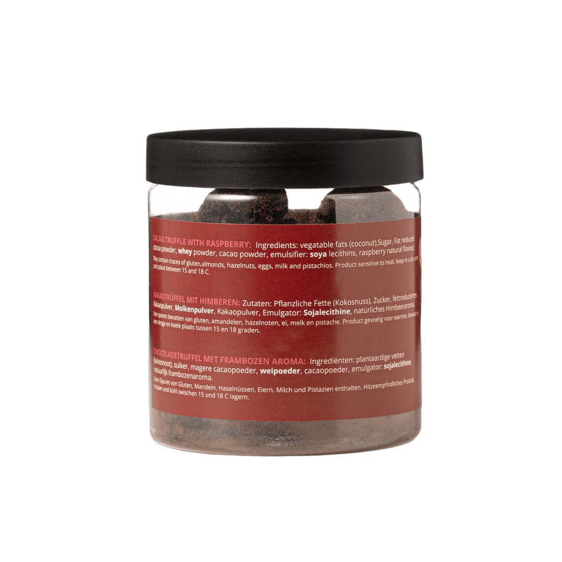 Raspberry Valentine Chocolate Truffles - Gifting jar 130g