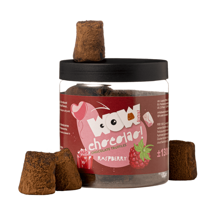 Raspberry Valentine Chocolate Truffles - Gifting jar 130g