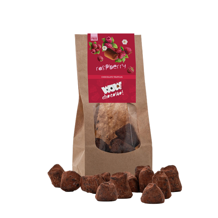Raspberry Chocolate Truffles - Biodegradable bag 130g - Goat Corp
