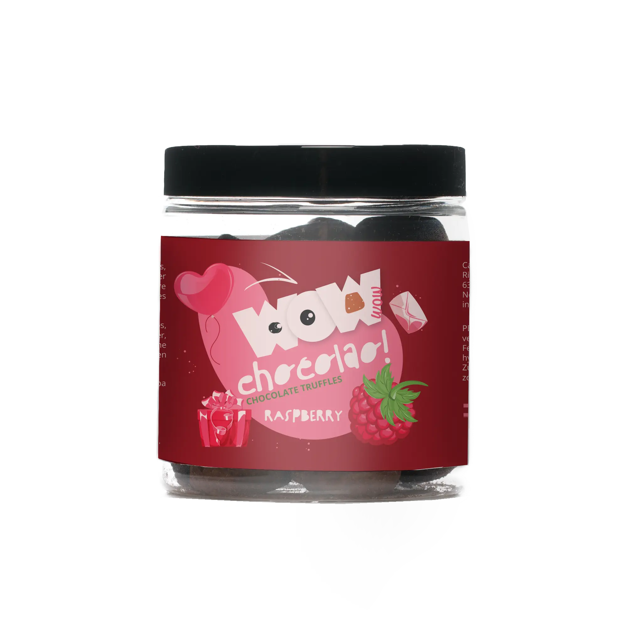 Raspberry Valentine Chocolate Truffles - Gifting jar 130g - Goat Corp