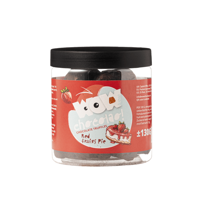 Red Fruits Pie Chocolate Truffles Gift Jar 130g | Fruity Dessert Chocolate