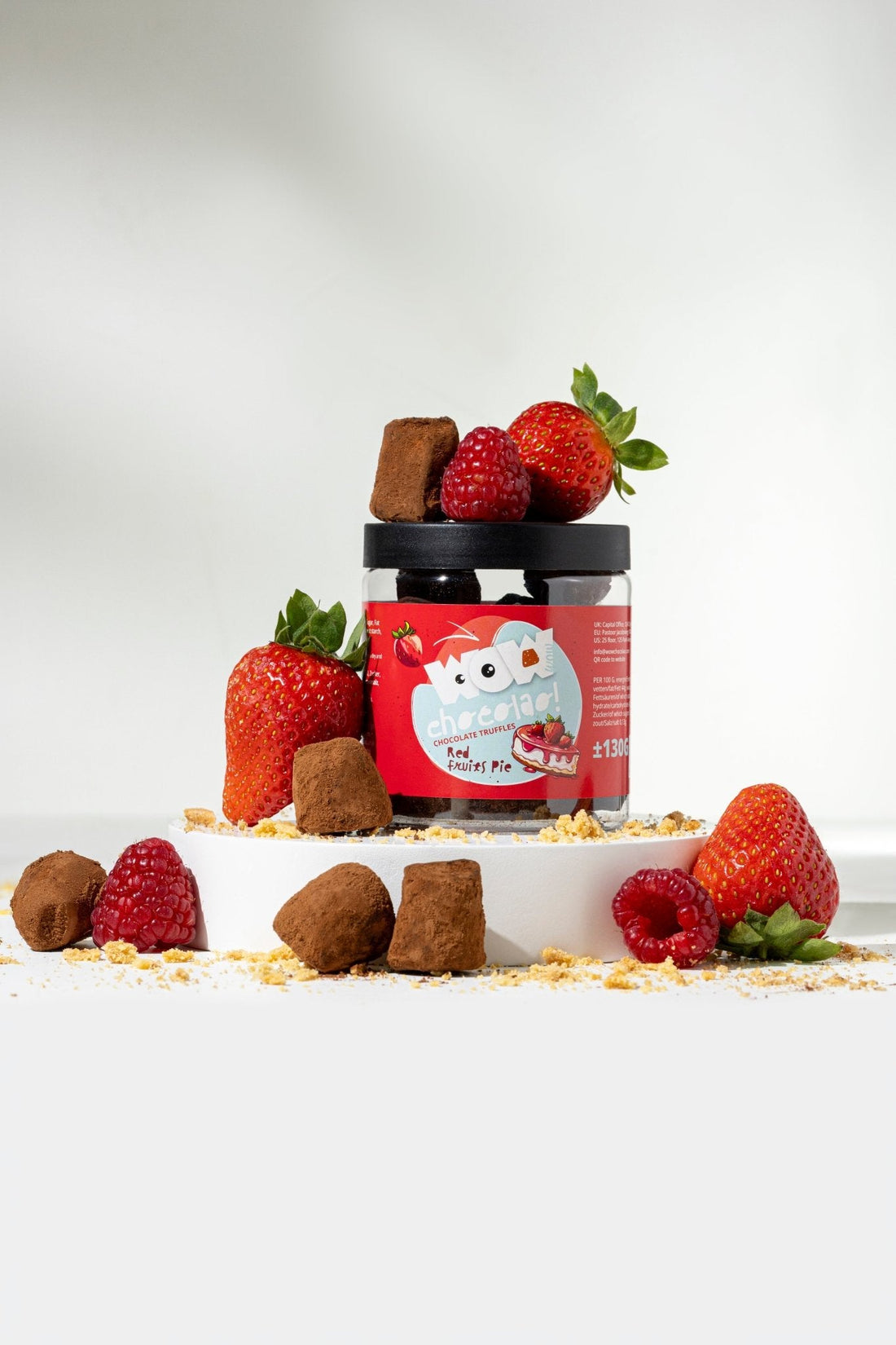 Red Fruits Pie Chocolate Truffles Gift Jar 130g | Fruity Dessert Chocolate