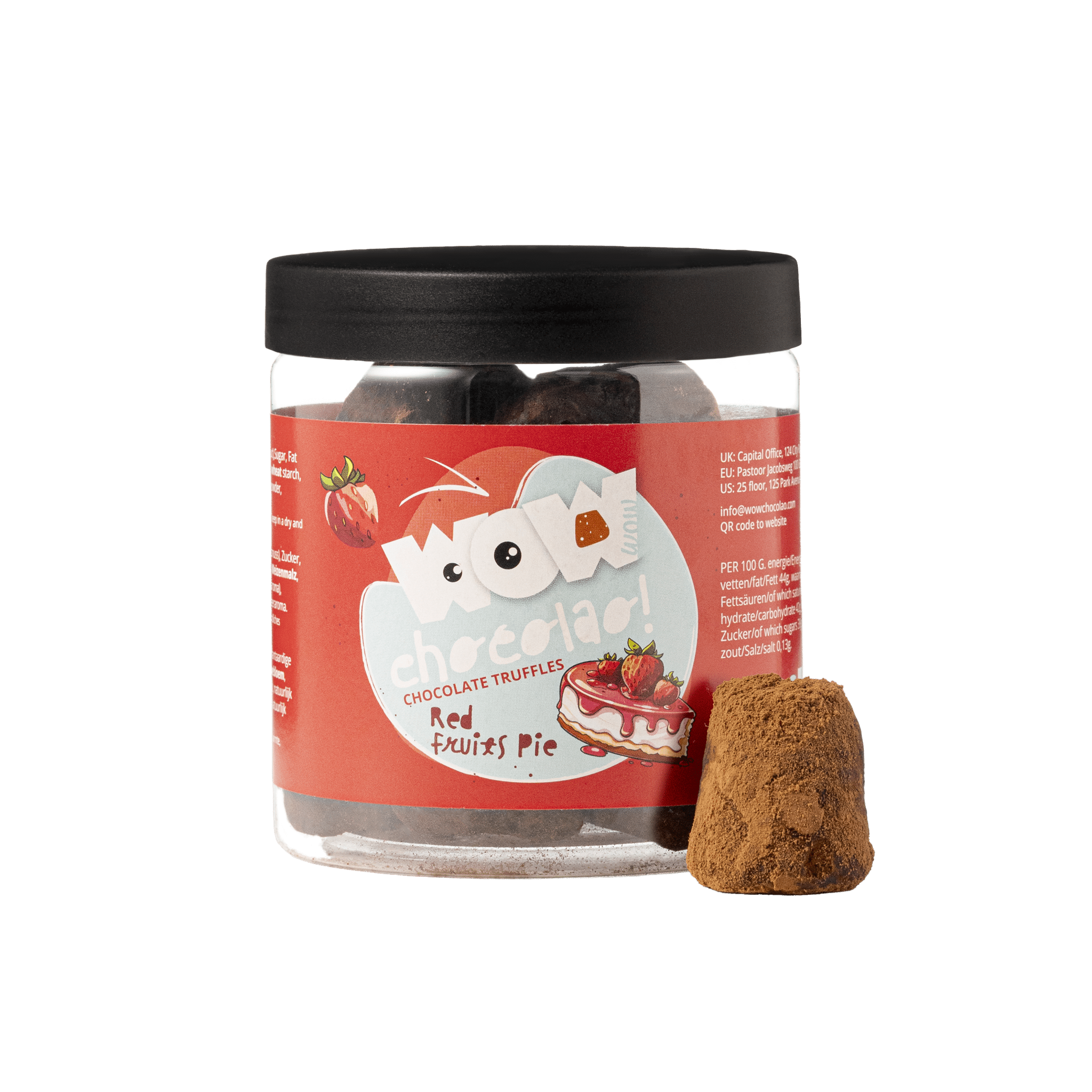 Red Fruits Pie Chocolate Truffles Gift Jar 130g | Fruity Dessert Chocolate