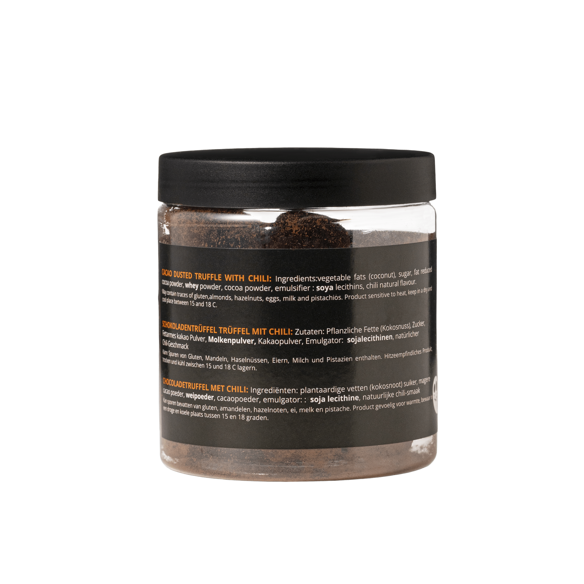 Red Ghost Chili Peppers Truffles Gift Jar 130g | Spicy Halloween Chocolate