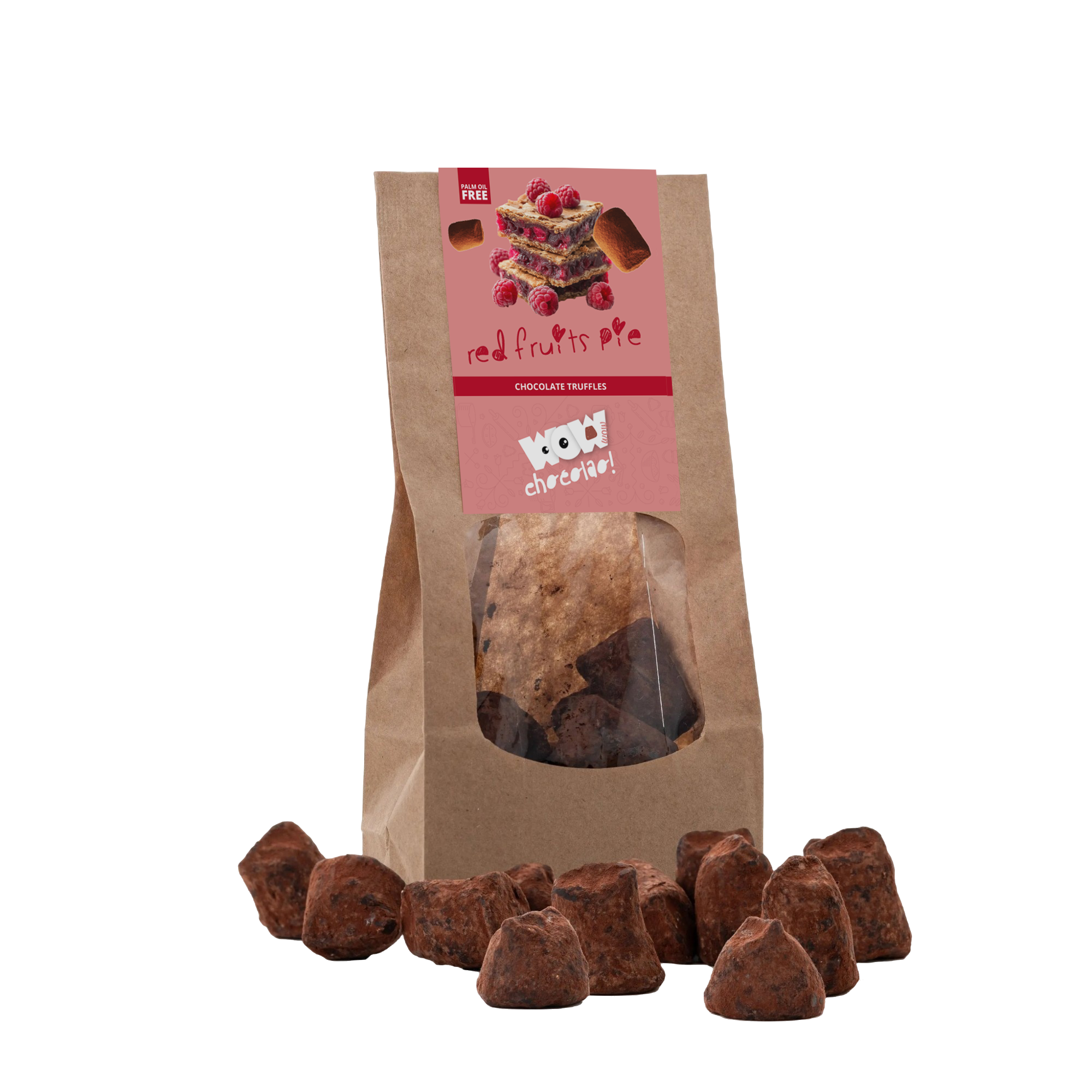 Red Fruit Pie Chocolate Truffles - Biodegradable bag 130g - Goat Corp