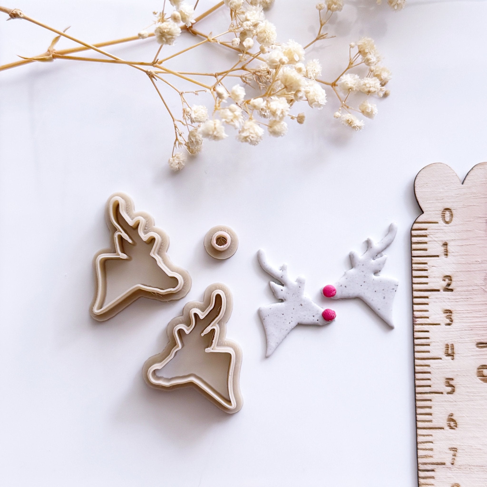 Rudolph reindeer mirrored cutter set - Goat Corp