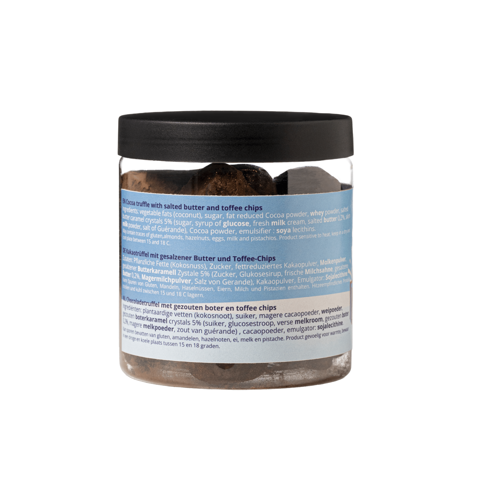 Salted Butter Caramel Christmas Truffles Gift Jar 130g | Festive Caramel Chocolate