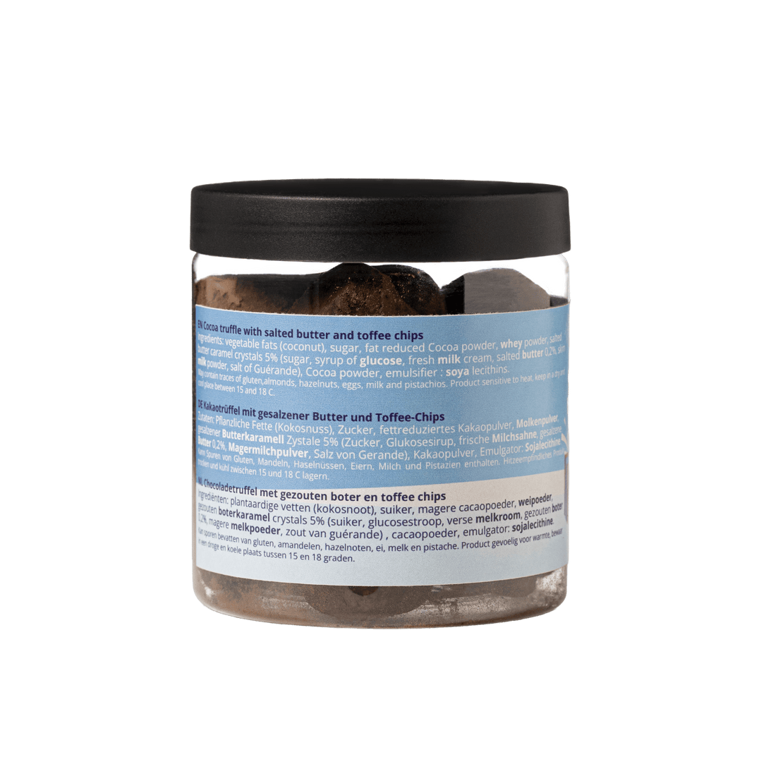 Salted Butter Caramel Christmas Truffles Gift Jar 130g | Festive Caramel Chocolate