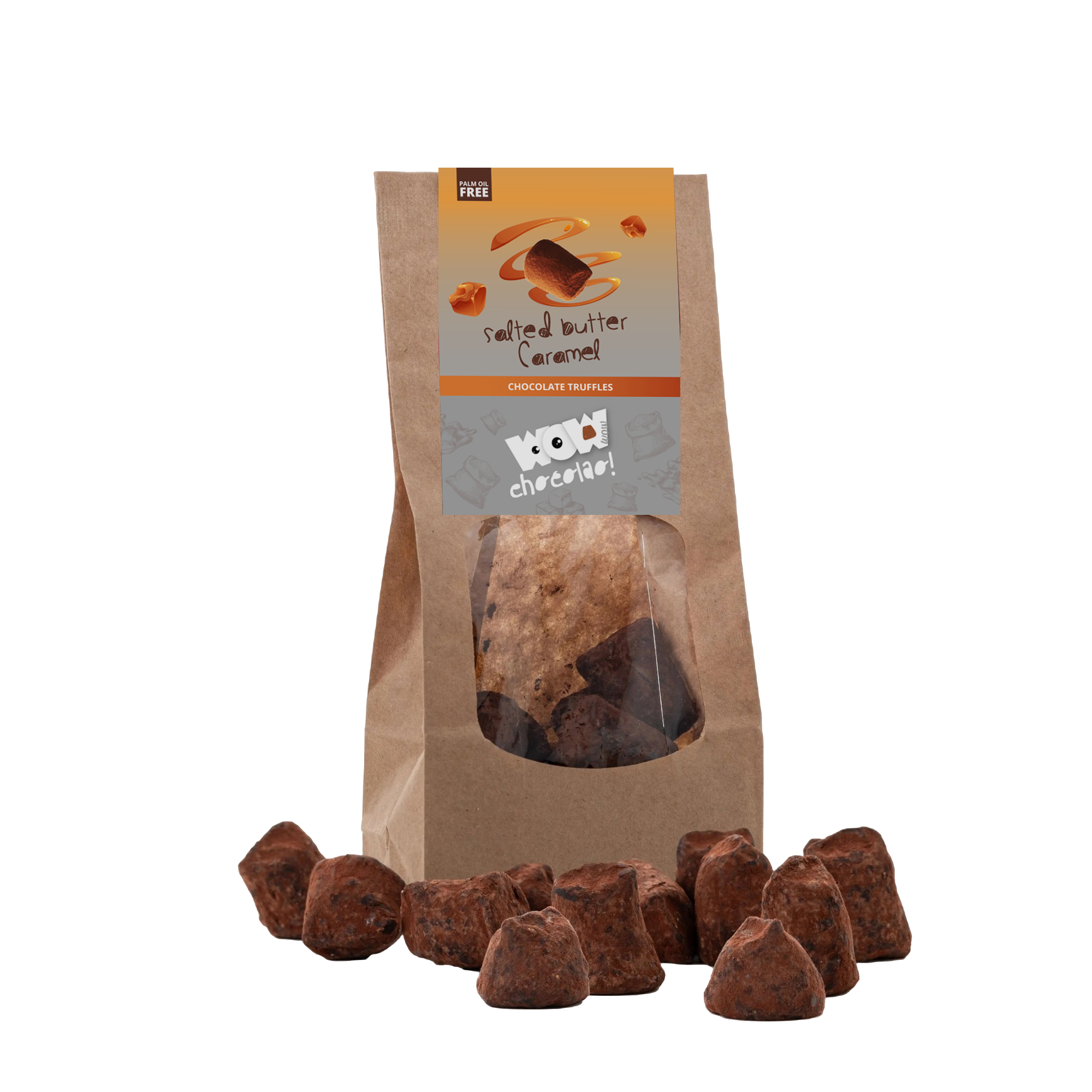 Salted Caramel Chocolate Truffles - Biodegradable bags 130g - Goat Corp