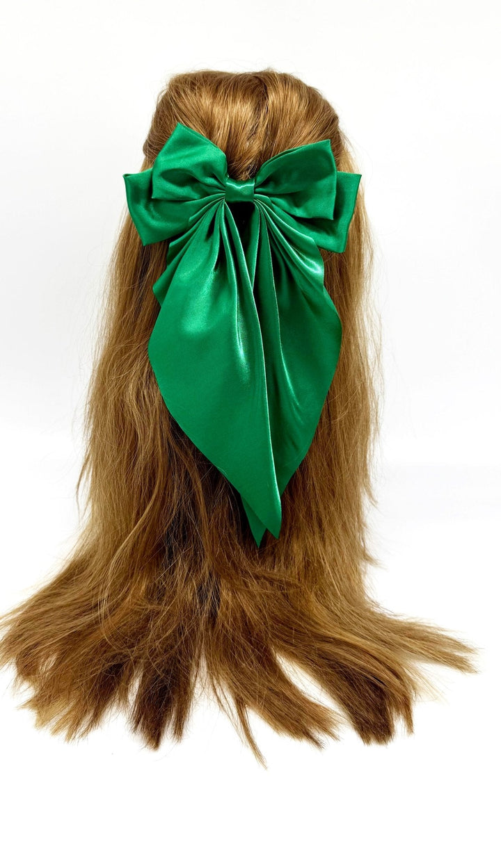 Satijnen Haarstrik Groen