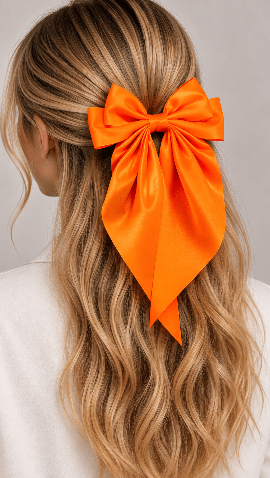 Satijnen Haarstrik Oranje
