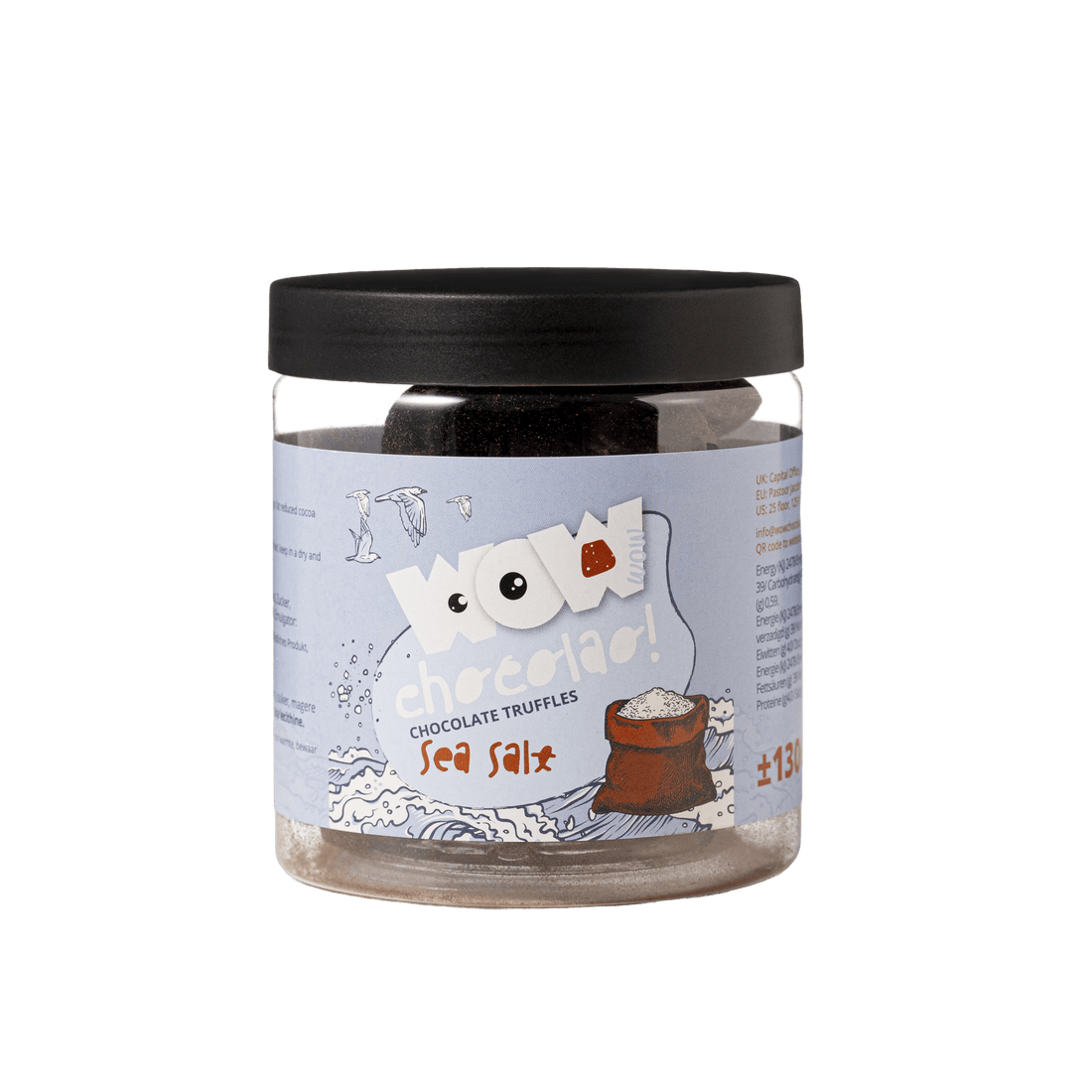 Sea Salt Chocolate Truffles Gift Jar 130g | Luxury Sea Salt Chocolate