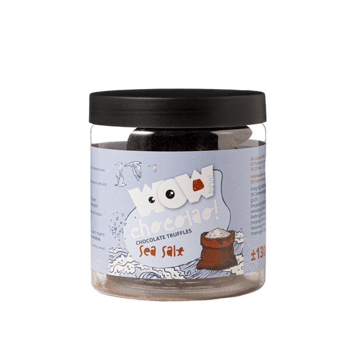 Sea Salt Chocolate Truffles Gift Jar 130g | Luxury Sea Salt Chocolate