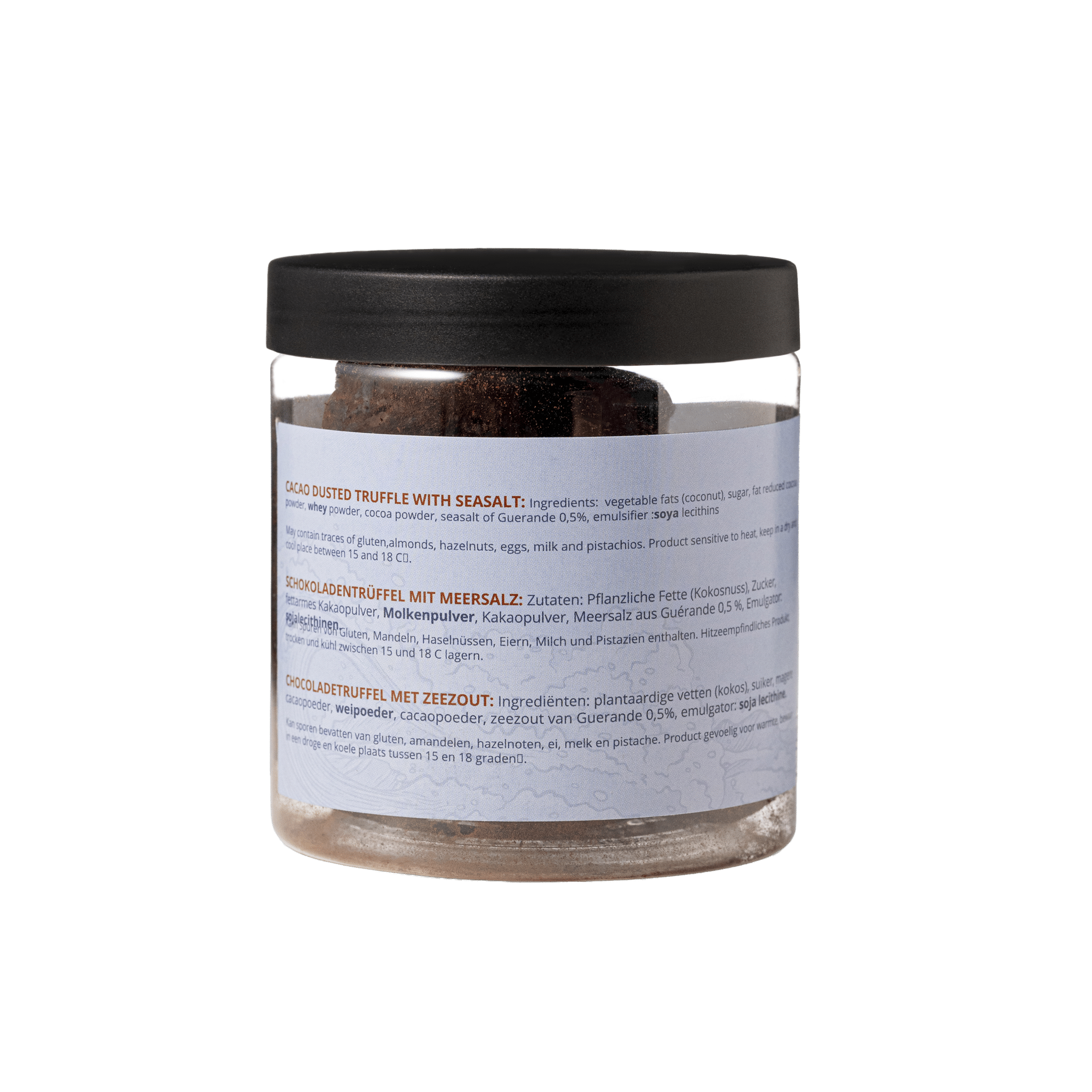 Sea Salt Chocolate Truffles Gift Jar 130g | Luxury Sea Salt Chocolate