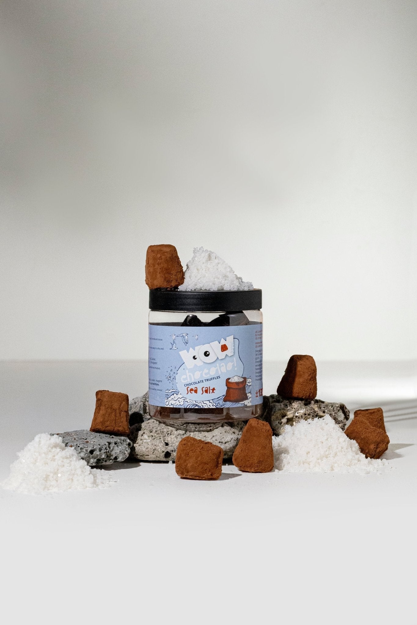 Sea Salt Chocolate Truffles Gift Jar 130g | Luxury Sea Salt Chocolate