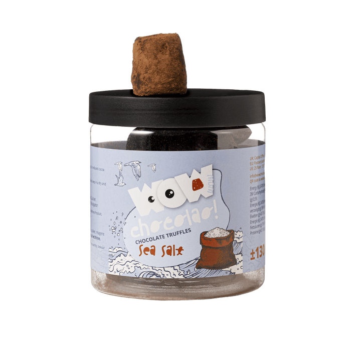 Sea Salt Chocolate Truffles Gift Jar 130g | Luxury Sea Salt Chocolate