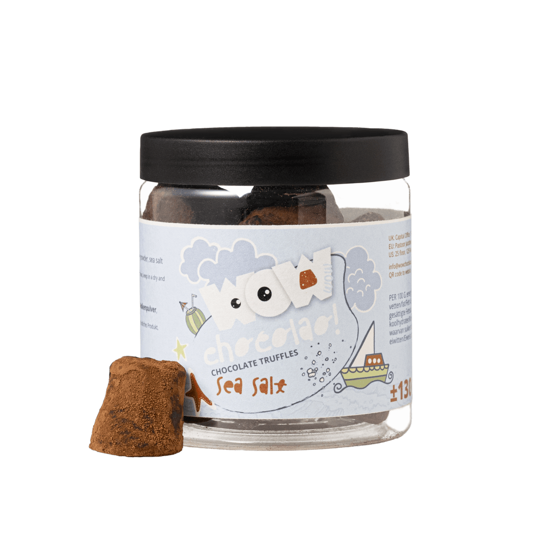 Sea Salt Summer Truffles Gift Jar 130g | Refreshing Chocolate