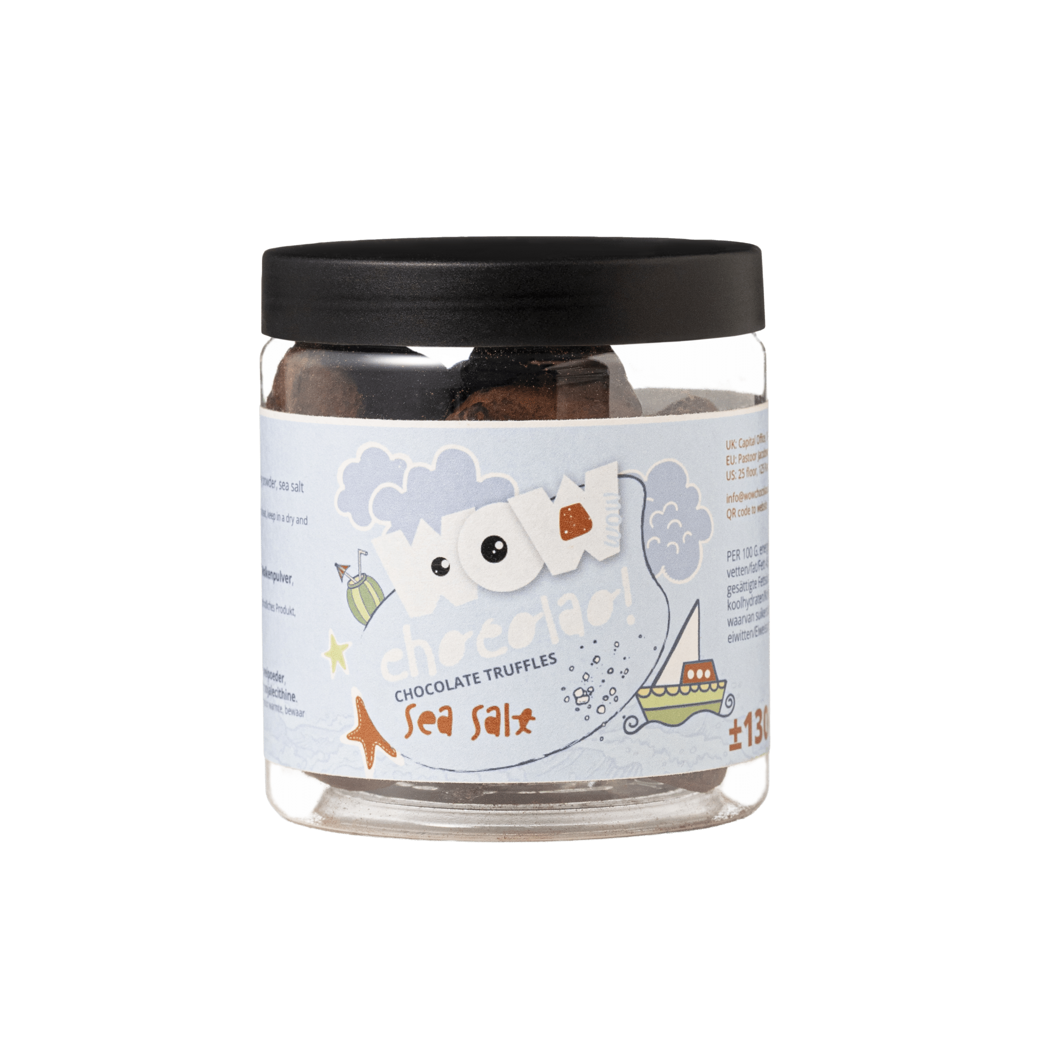 Sea Salt Summer Truffles Gift Jar 130g | Refreshing Chocolate