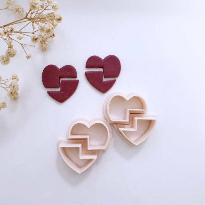 Sliced hearts mirrored cutter set - Goat Corp