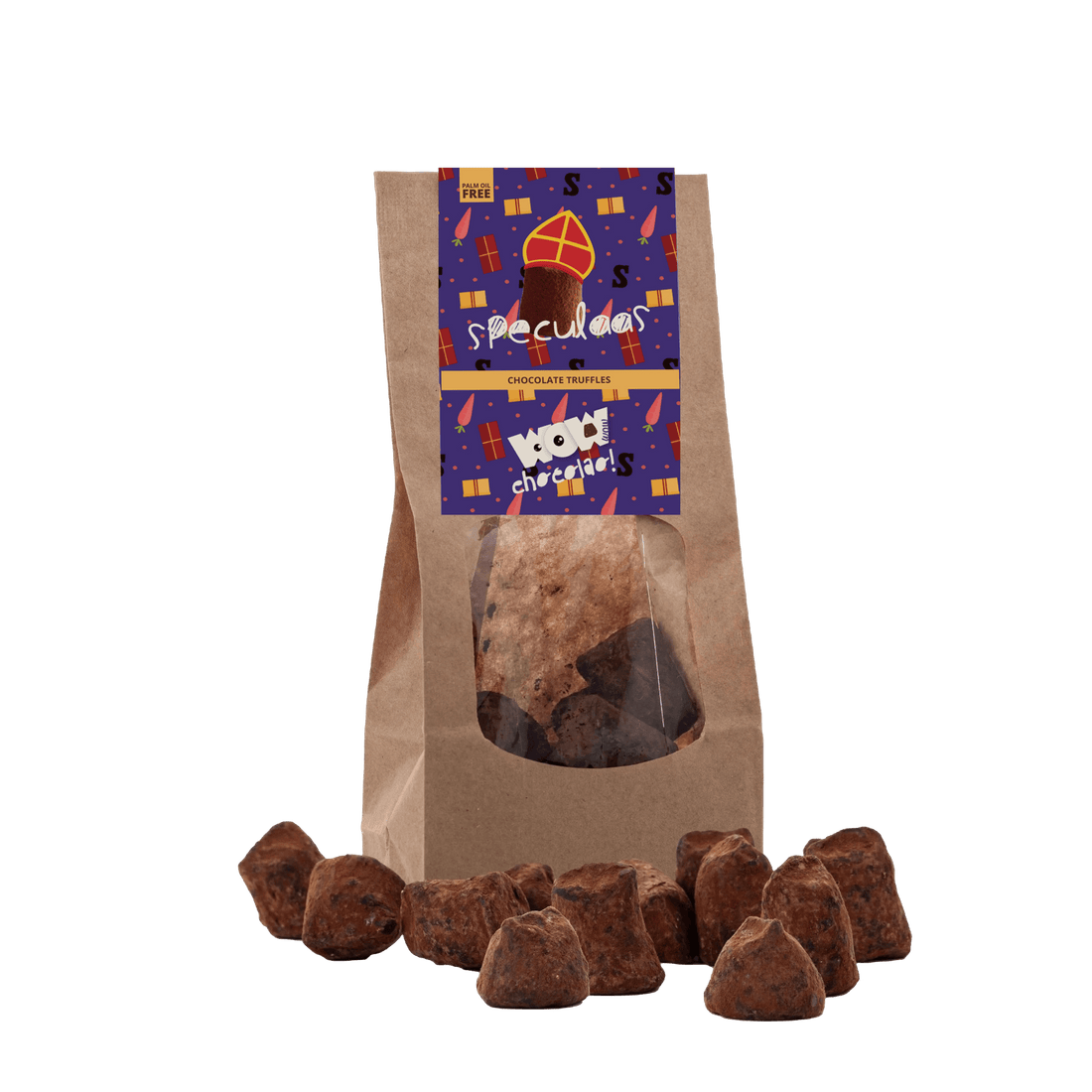 Speculaas Chocolade Truffels - Sinterklaas Edition - Biodegradable bag 130g