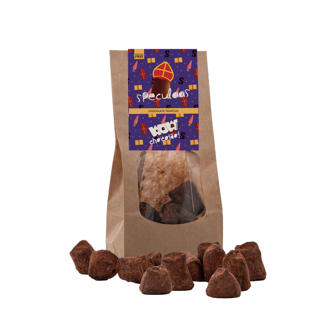 Speculaas Chocolate Truffles - Sinterklaas Edition - Biodegradable bag 130g - Goat Corp