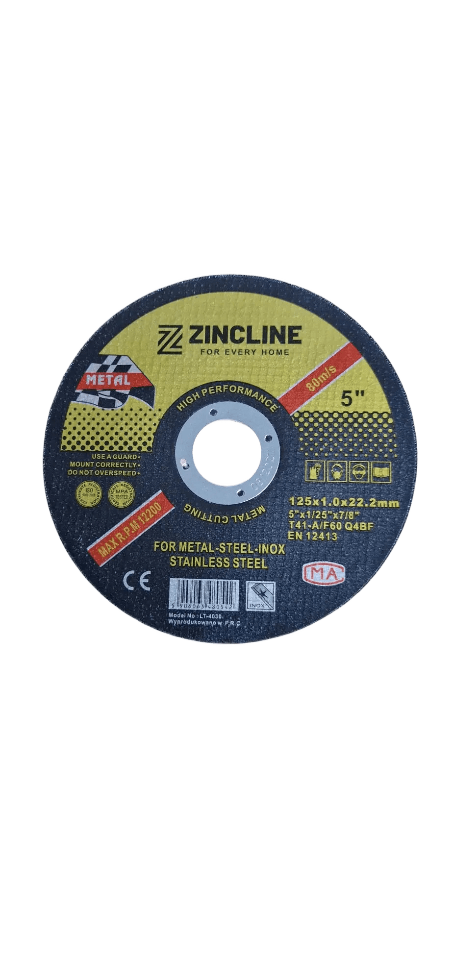 Top-Tools Metaal Slijpschijven 125x1.0mm – Voor Staal & RVS (10 Stuks)