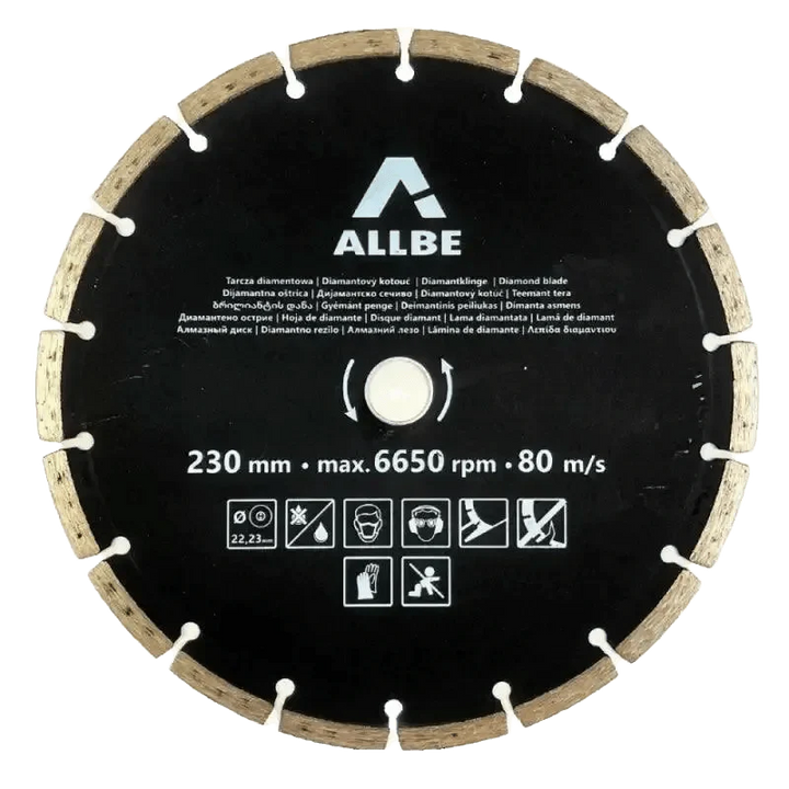 Top-Tools.nl Diamantschijf 230mm Gesegmenteerd – Beton & Straatstenen