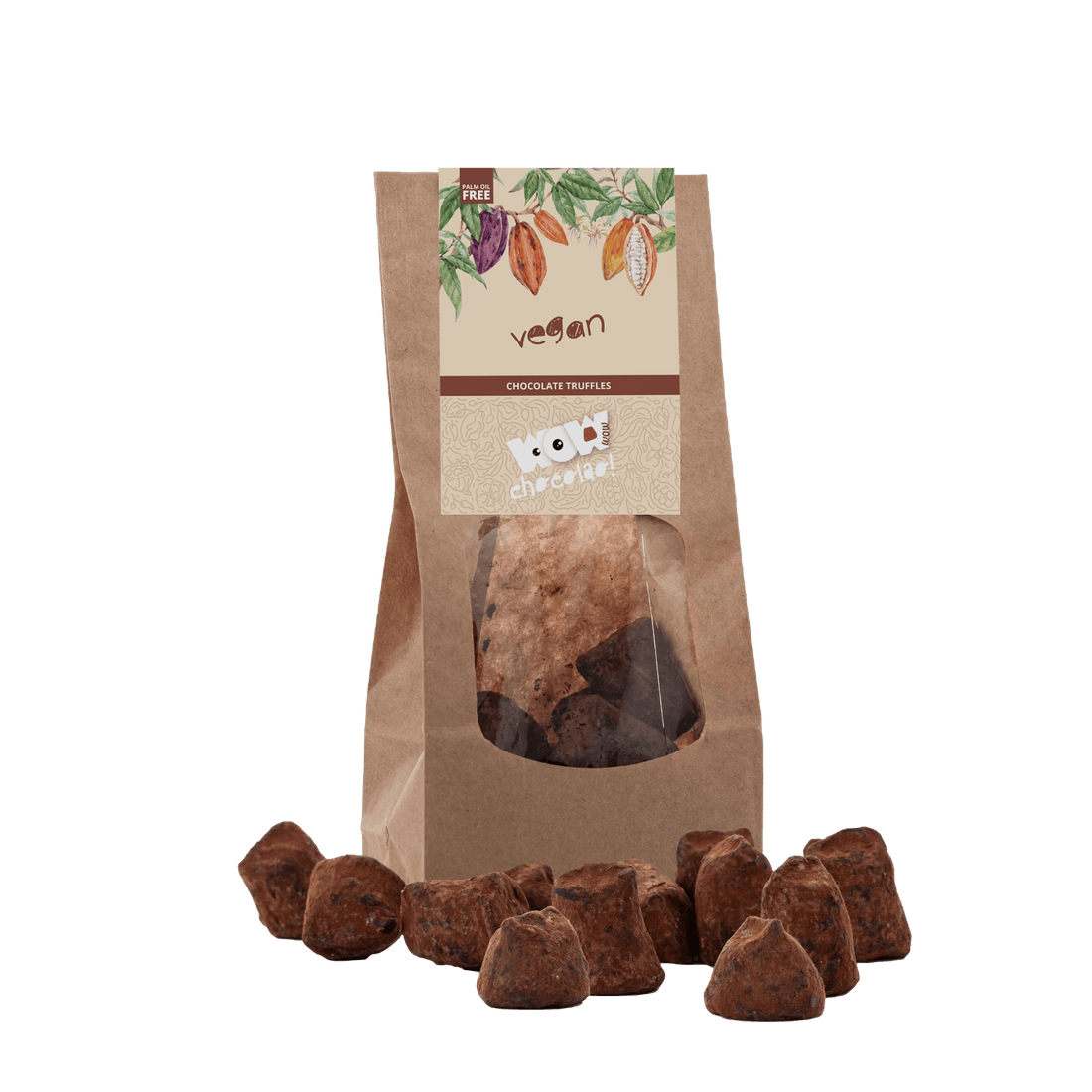 Vegan Chocolate Truffles - Biodegradable bag 130g