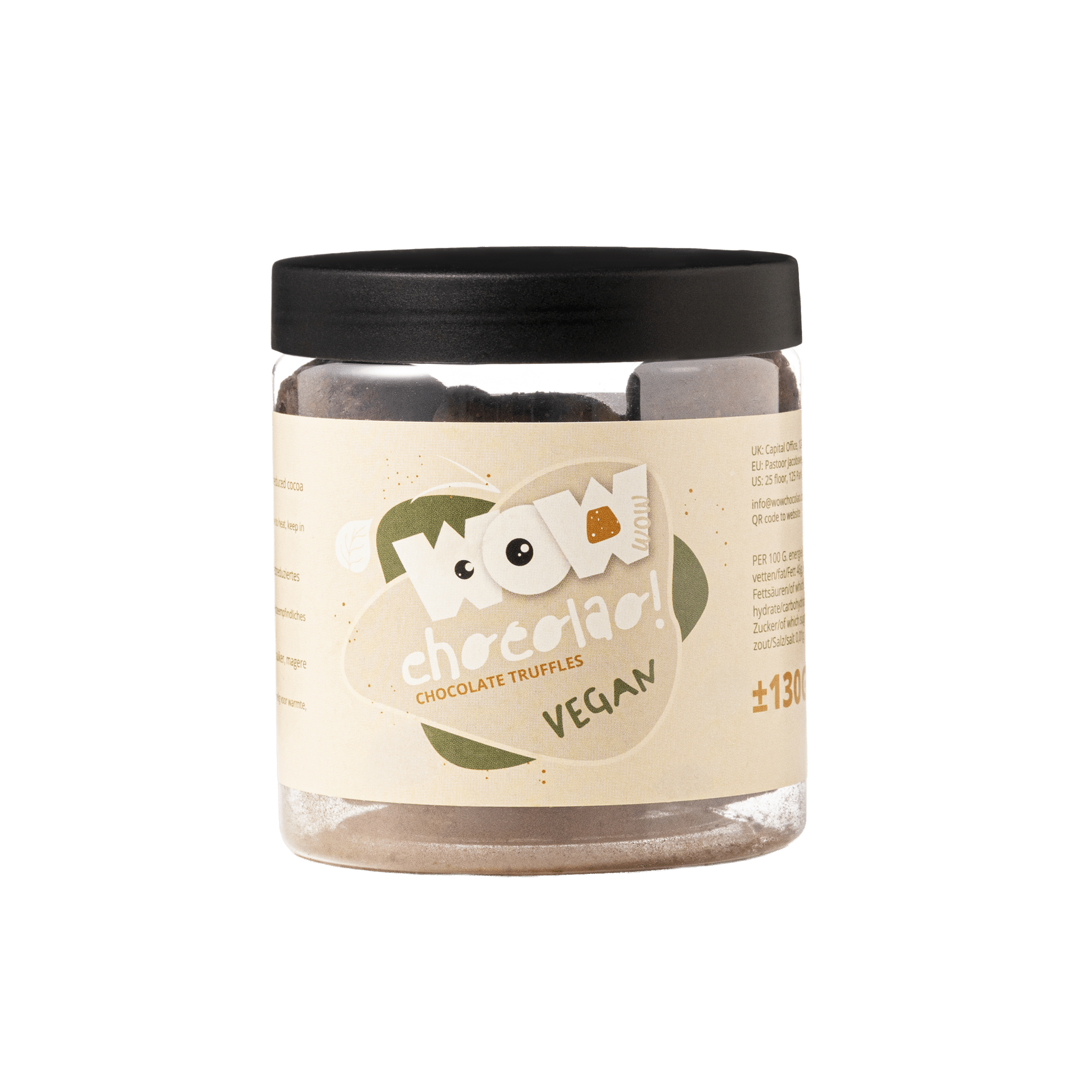 Vegan Chocolate Truffles Gift Jar 130g | Dairy-Free Chocolate