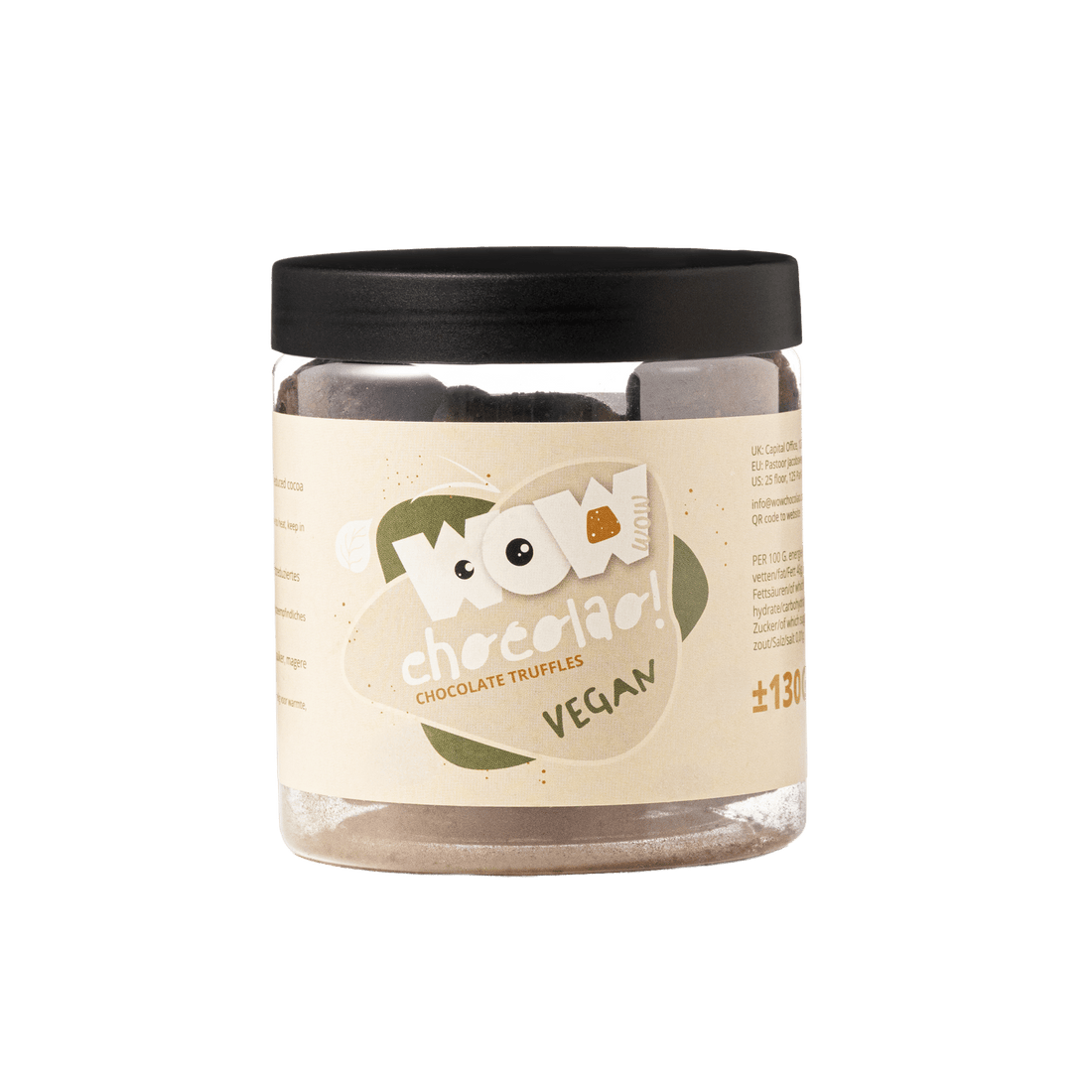 Vegan Chocolate Truffles Gift Jar 130g | Dairy-Free Chocolate
