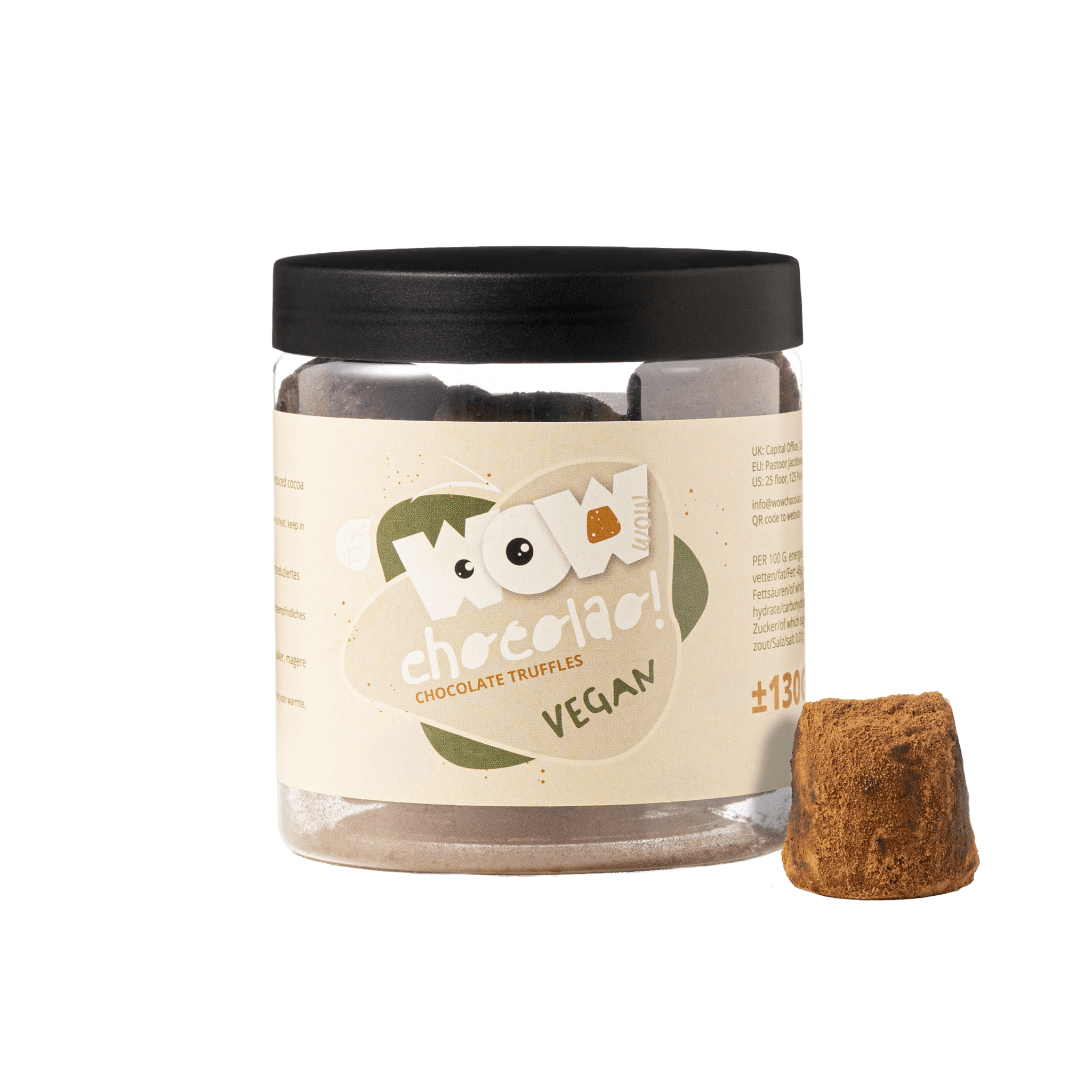 Vegan Chocolate Truffles Gift Jar 130g | Dairy-Free Chocolate