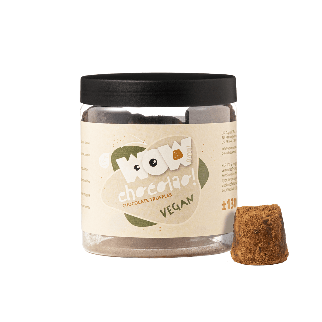 Vegan Chocolate Truffles Gift Jar 130g | Dairy-Free Chocolate