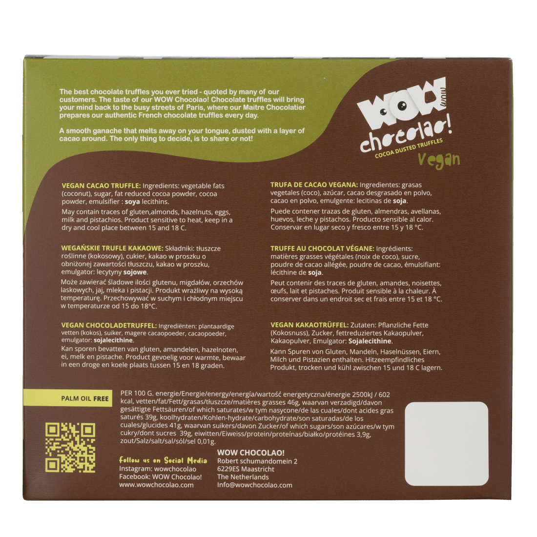 Vegan Chocolate Truffles XL Box 250g | Dairy-Free Luxury Chocolate