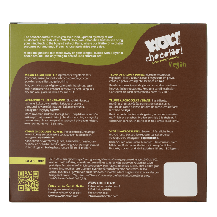 Vegan Chocolate Truffles XL Box 250g | Dairy-Free Luxury Chocolate