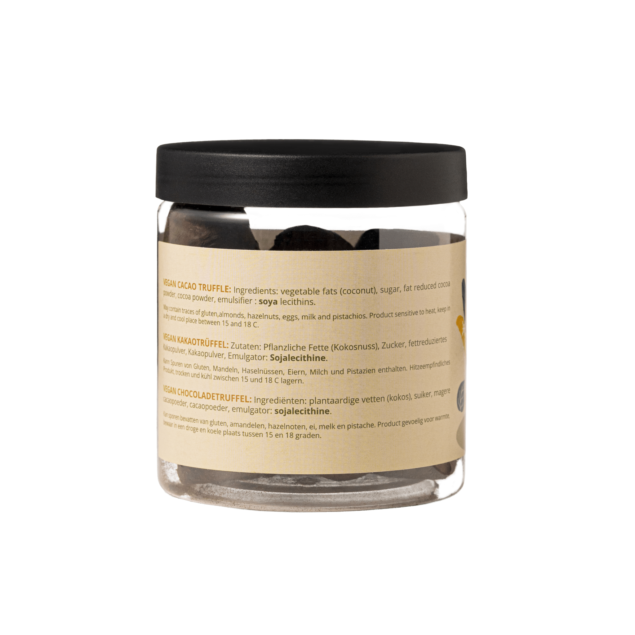 Vegan Christmas Truffles Gift Jar 130g | Dairy-Free Holiday Chocolate